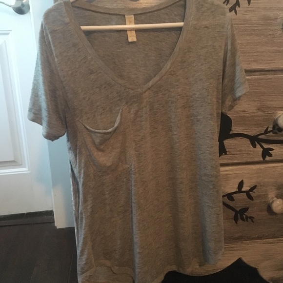 Altar'd State Tops - Altar’d State Gray Pocket Tee